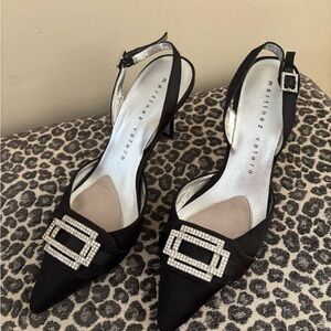 Martinez Valero Satin Sling Backs